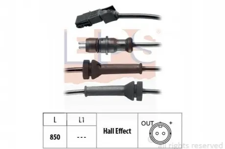 Датчик ABS (передній) Citroen C4 I/Peugeot 307 03-09 EPS 1.960.035
