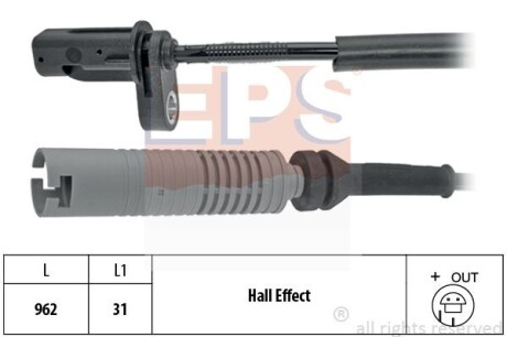 BMW Датчик ABS задн.E81,E90 05- EPS 1.960.077