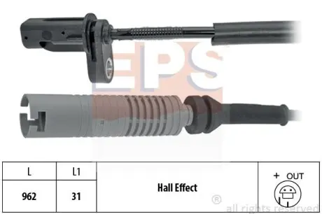 Датчик ABS (задній) BMW 1/3 (E81/E87/E90/E91) 07-11 EPS 1.960.077