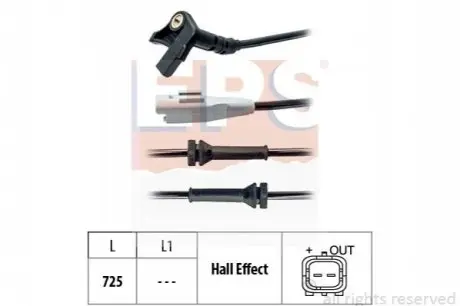 Датчик ABS (передній) Citroen Berlingo 1.6HDi 08 EPS 1.960.092 Купити в Україні