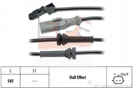 Фото 1 — Датчик ABS (задній) Renault Kangoo 08- (L) EPS (1.960.144) Фото Датчик ABS (задній) Renault Kangoo 08- (L) EPS (1.960.144) зображення 1