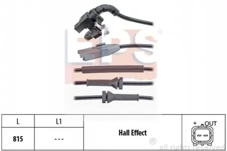 Датчик ABS (задній) Peugeot 3008 09-16 EPS 1.960.150 Купити в Україні