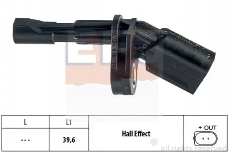 Датчик ABS (задній) Audi Q3/Skoda SuperB/VW Golf/Jetta/Passat/Sharan/Touran 06- (R) EPS 1.960.174 Купити в Україні