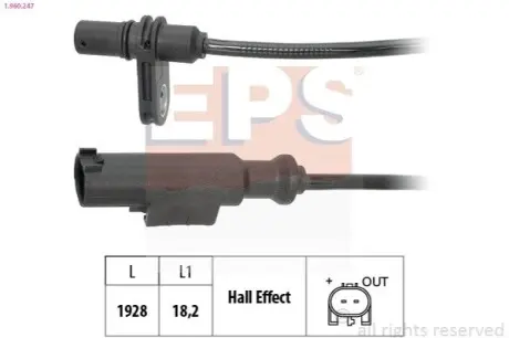Датчик ABS (задній) MB Sprinter/VW Crafter 11-(R) EPS 1.960.247 Купити в Україні