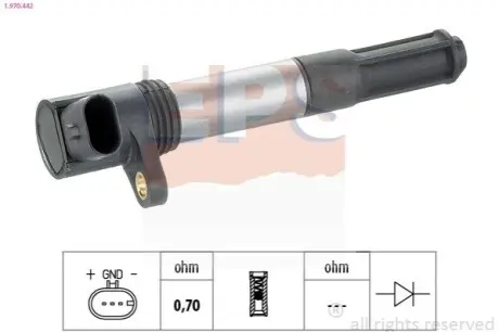 Котушка запалювання Iveco Daily IV/Opel Combo/Fiat Ducato 1.4-3.0 09 EPS 1.970.442 Купити в Україні