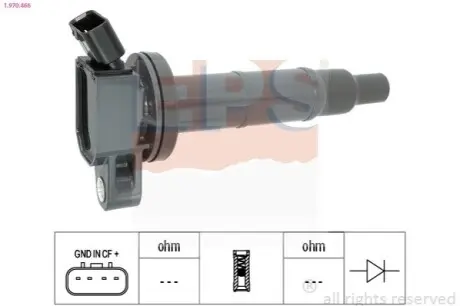 Котушка запалювання Toyota Avensis 2.0-2.4 00-09 EPS 1.970.466 Купити в Україні