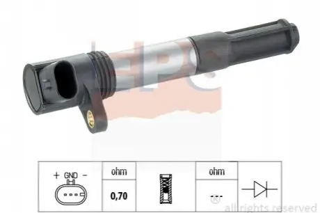 Котушка запалювання BMW 3 (E46/E90/F30/F80)/5 (E60/F10)/X5 (E70/F15/F85)/X6 00- (N52/N54/N55) EPS 1970475 Купити в Україні