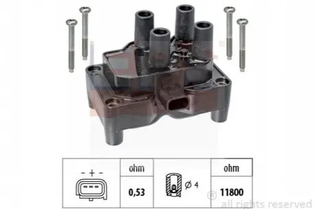 Котушка запалювання Opel Astra G/H 2.0 00-10 EPS 1.970.507 Купити в Україні