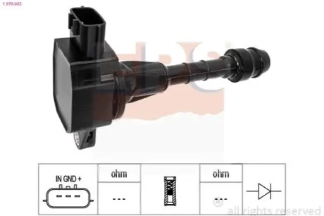 Котушка запалювання Nissan Micra/Note 1.0-1.4 02 EPS 1.970.602 Купити в Україні