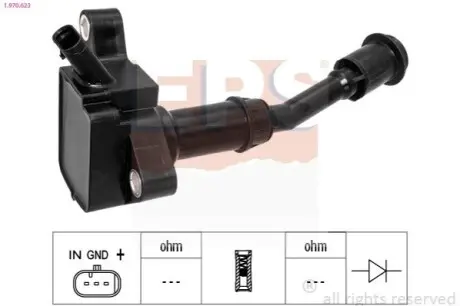 Катушка зажигания 1.5EcoBoost Ford C-Max 15-/Focus III 4-/Kuga 14-/Mondeo V 14- /S-Max 15- EPS 1.970.623