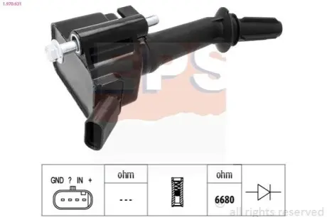 OPEL Котушка запалювання ASTRA K Sports Tourer 1.4 Turbo 15-, CORSA E (X15) 1.0 14 EPS 1.970.631 Купити в Україні