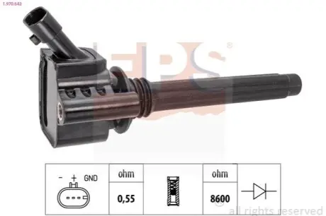 FIAT Котушка запалювання TIPO 1.6 15-, 500X 1.6 14-, JEEP EPS 1.970.642 Купити в Україні