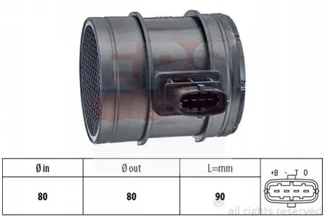 Витратомір повітря Fiat Ducato/Iveco 2.3/3.0JTD 06- EPS 1991293 Купити в Україні