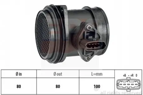 Витратомір повітря Volvo 2.5i/2.5T 04-15 EPS 1.991.332 Купити в Україні