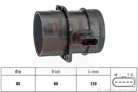 Витратомір повітря VW T5 2.5TDI 03-10 EPS 1.991.357 Купити в Україні