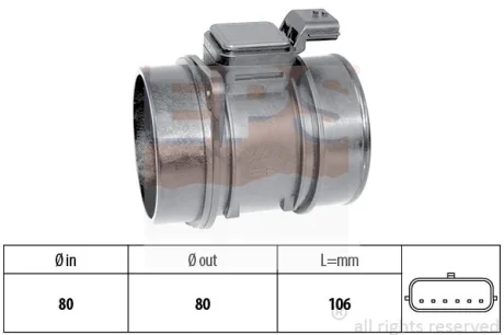 RENAULT витратомір повітря Megane II,Scenic II,Vel Satis,Espace IV,Laguna II,III 2.0dCi EPS 1.991.361 Купити в Україні