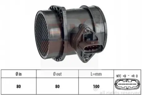 Витратомір повітря Volvo C70/XC70 2.0-2.5T 02-07 EPS 1991492 Купити в Україні