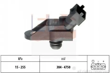 Датчик тиску наддува Opel Astra G/Vectra B 2.0DI/DTI 96-05/Astra H 2.0 Turbo 04-10 EPS 1.993.014