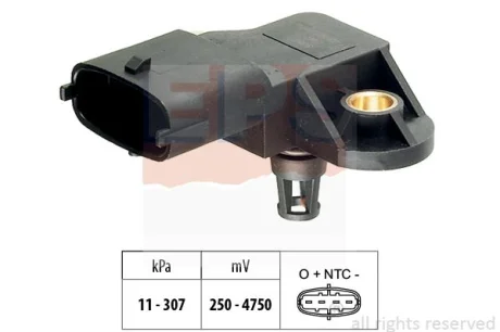 Датчик вакуума Fiat Doblo 1.9JTD 03-/Opel Vectra C 1.3 1.9 CDTi 04- EPS 1.993.082