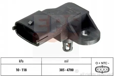 Датчик тиску наддува Fiat Doblo 1.4 05- EPS 1993091 Купити в Україні