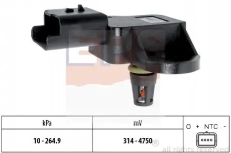 Датчик тиску наддува Mini (R56/R55/R57) 1.6 (N14) 06-10 EPS 1.993.137 Купити в Україні