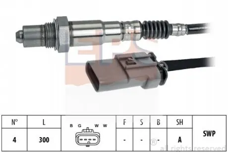 Фото Лямбда зонд Opel Insignia B 1.5 17- EPS (1.998.349) зображення 1