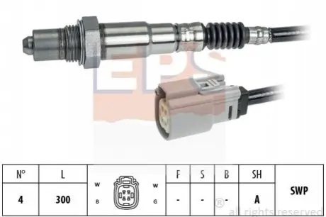 FORD Лямбда-зонд FIESTA 1.0 12-, RANGER 2.5 11 EPS 1.998.367 Купити в Україні