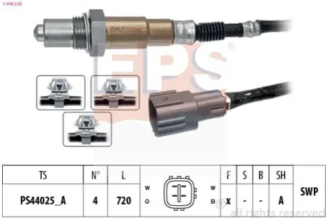TOYOTA Лямбда-зонд AVENSIS 2.0/2.4 03-08 EPS 1.998.530 Купити в Україні