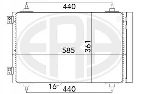 Радіатор кондиціонера ERA 667016 Купити в Україні
