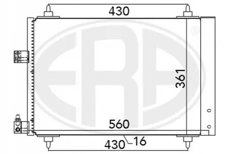 Радиатор кондиционера ERA 667020 Купить в Украине