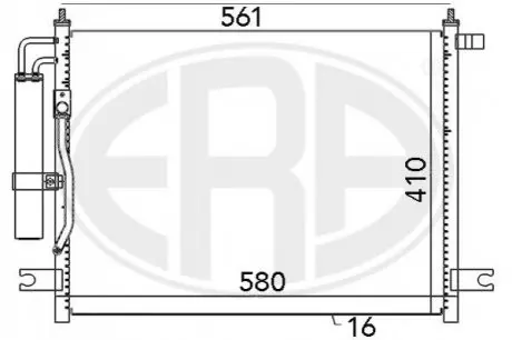 Радіатор кондиціонера ERA 667034 Купити в Україні