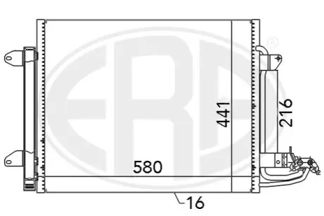 Радиатор кондиционера ERA 667054 Купить в Украине