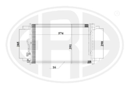 Радиатор кондиционера ERA 667198