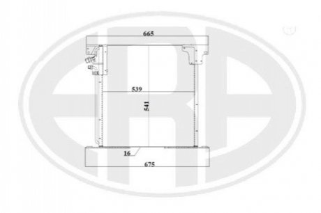 Радіатор кондиціонера ERA 667236 (фото 1)