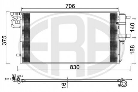 Радиатор кондиционера ERA 667269 (фото 1)