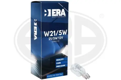 Фото Автолампа W21/5W 12V 21/5W W3x16q Eco (без цоколя) ERA (E010SD-10C) зображення 1