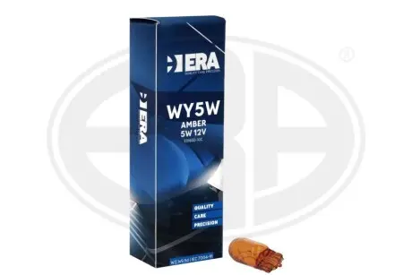 Фото Автолампа WY5W 12V 5W W2.1x9.5d (без цоколя, жовта) ERA (E016SD-10C) зображення 1