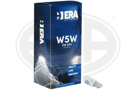 Фото Автолампа W5W 24V 5W W2.1x9.5d Trucklight (без цоколя) ERA (E034SD-10C) зображення 1
