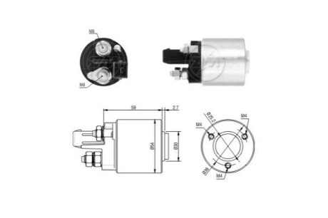 Тягове реле, стартер ERA ZM5492