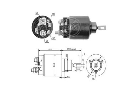 Тягове реле, стартер ERA ZM571