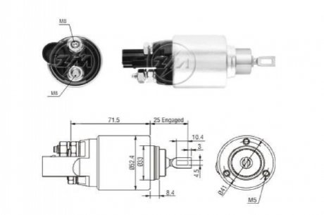 Тягове реле, стартер ERA ZM8381