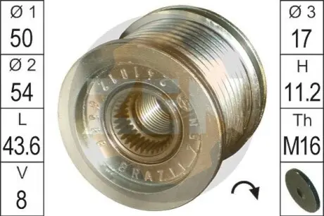 Фото Шкiв генератора ERA (ZN5566) зображення 1