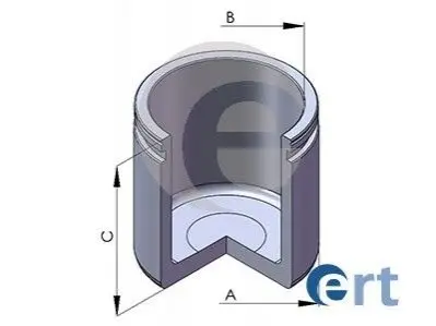VW поршень переднього супорта Crafter, DB Sprinter 06-, IVECO Daily 06- O: 48 mm, L: 60,5 mm ERT 150695C Купити в Україні