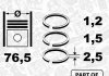 Кольца поршневые Skoda fabia/VW Golf IV 97-07 (76.50mm/STD) (1.2-1.5-2.5) ET ENGINETEAM R1012100VR1 (фото 4)