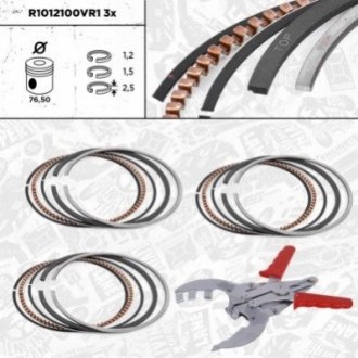 Кольца поршневые Skoda fabia/VW Golf IV 97-07 (76.50mm/STD) (1.2-1.5-2.5) ET ENGINETEAM R1012100VR1 (фото 1)