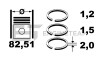 Кільця поршневі VW Passat/Golf 2.0FSI 04-14 (82.51mm/STD) (1.2-1.5-2) ET ENGINETEAM R1012200 (фото 2)