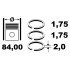 Кольца поршневые BMW 3 (E90)/5(E60/F10) 04-16 (84mm/STD) (1.75-1.75-2) N47 D20 ET ENGINETEAM R1013800 (фото 2)