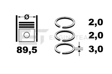 Кільця поршневі ET ENGINETEAM R4000850