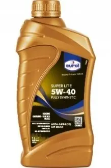 1л Super Lite 5W-40 масло синт. ACEA A3/B4, API SN/CF, MB 229.1 МВ229.3, VW502.00/505.00, GM-LL-B-025, BMW LL-98, Renault RN 0700/0710 EUROL 000583 Купити в Україні