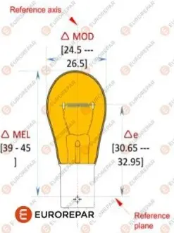 Автолампа PY21W 12V 21W BAU15s EUROREPAR 1616430980 Купити в Україні